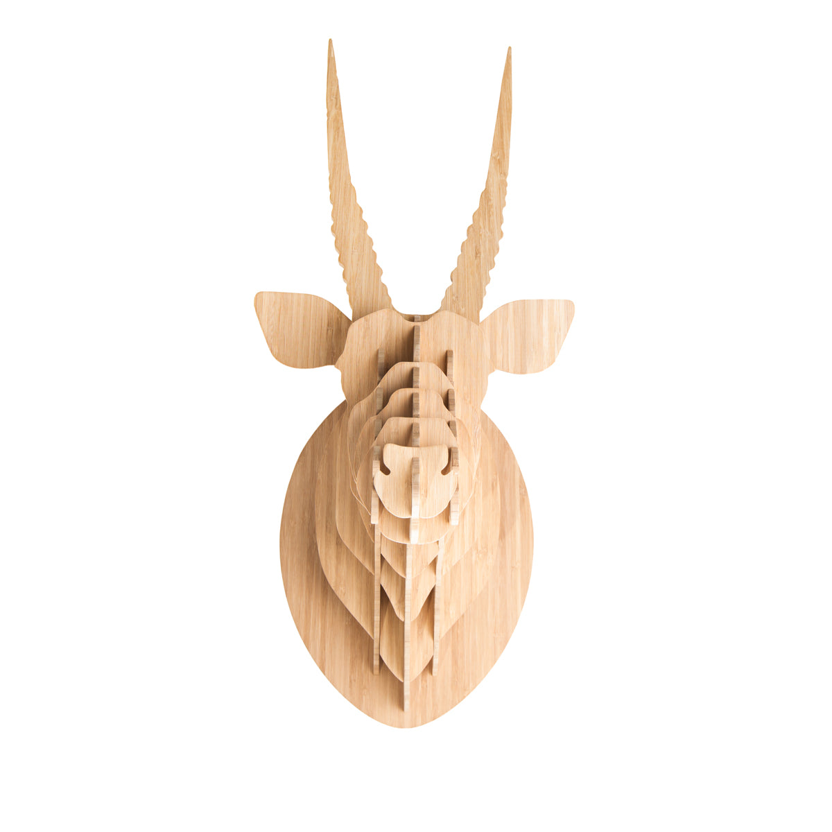 Oryx Trophy Head in Bamboo, Head On Design, recycled paperboard