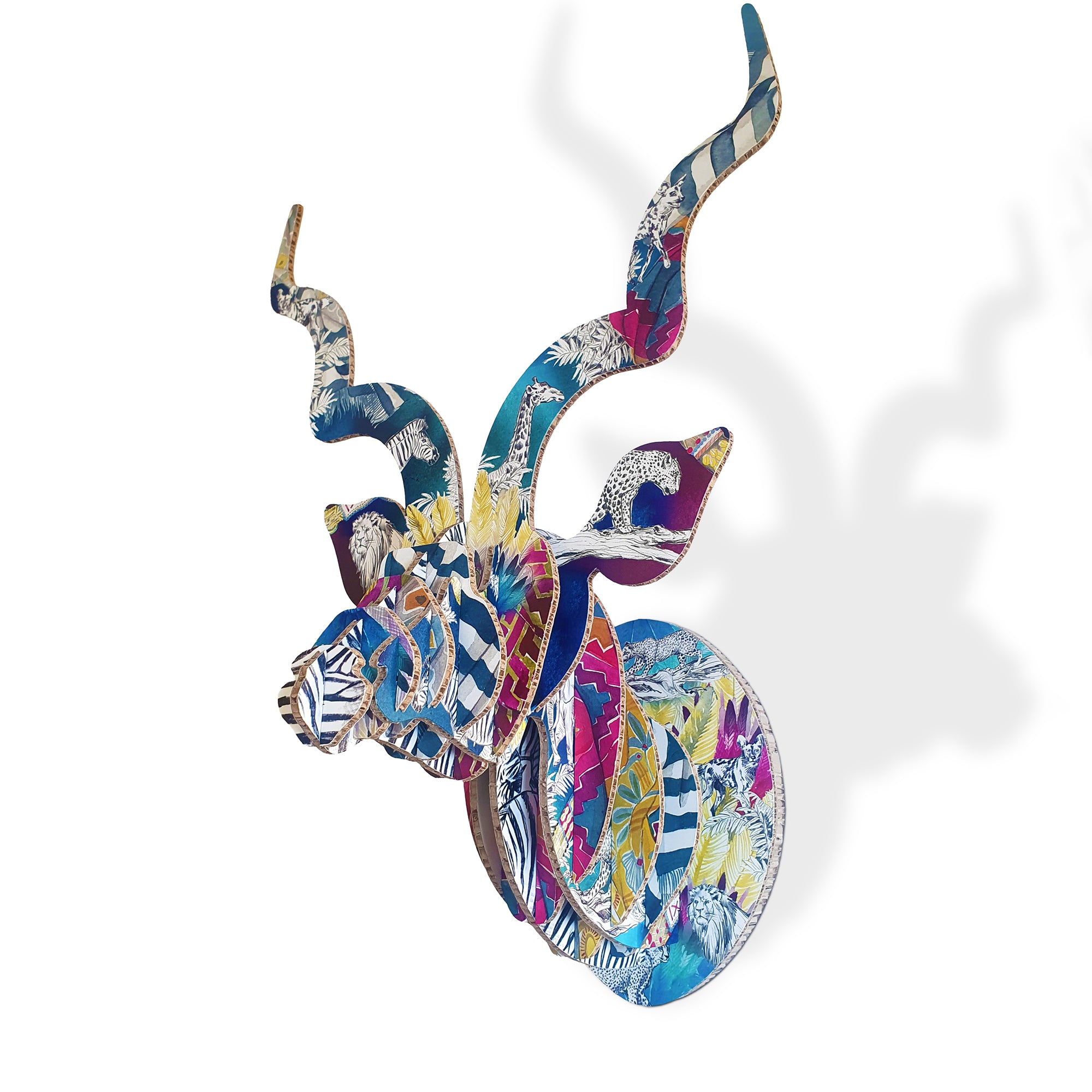 Kudu head with Tribal Print in Xanita