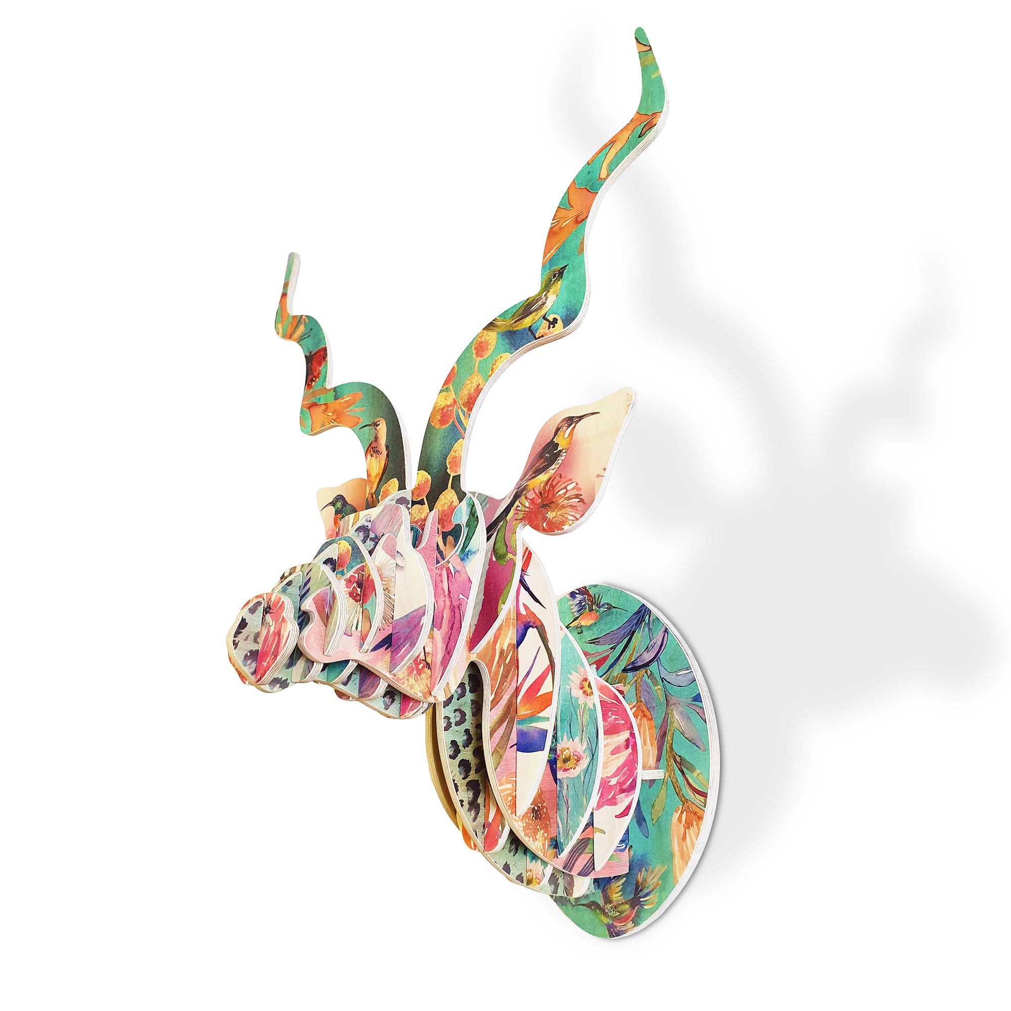 Kudu head with Paradise Print