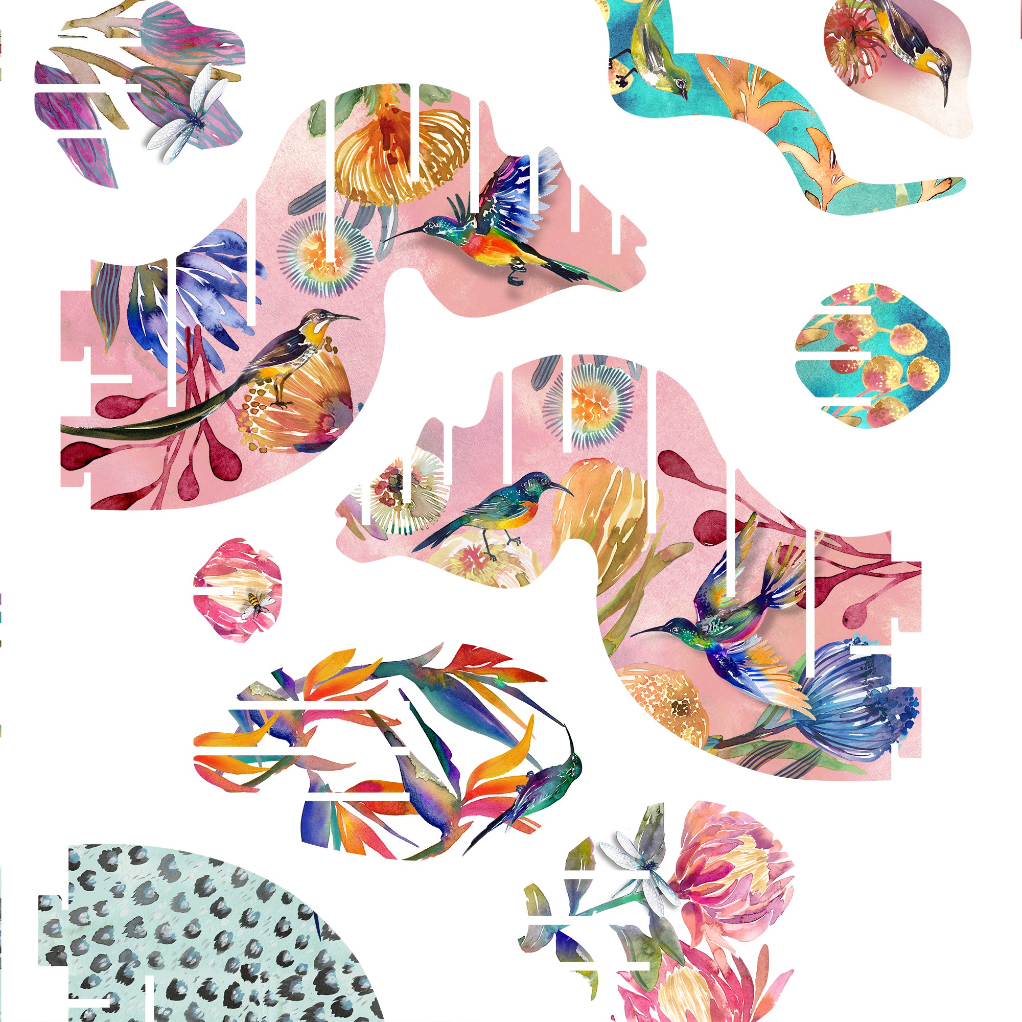 Kudu head with Paradise Print
