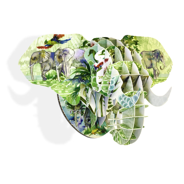 Mini Ele head with Knysna Forest print