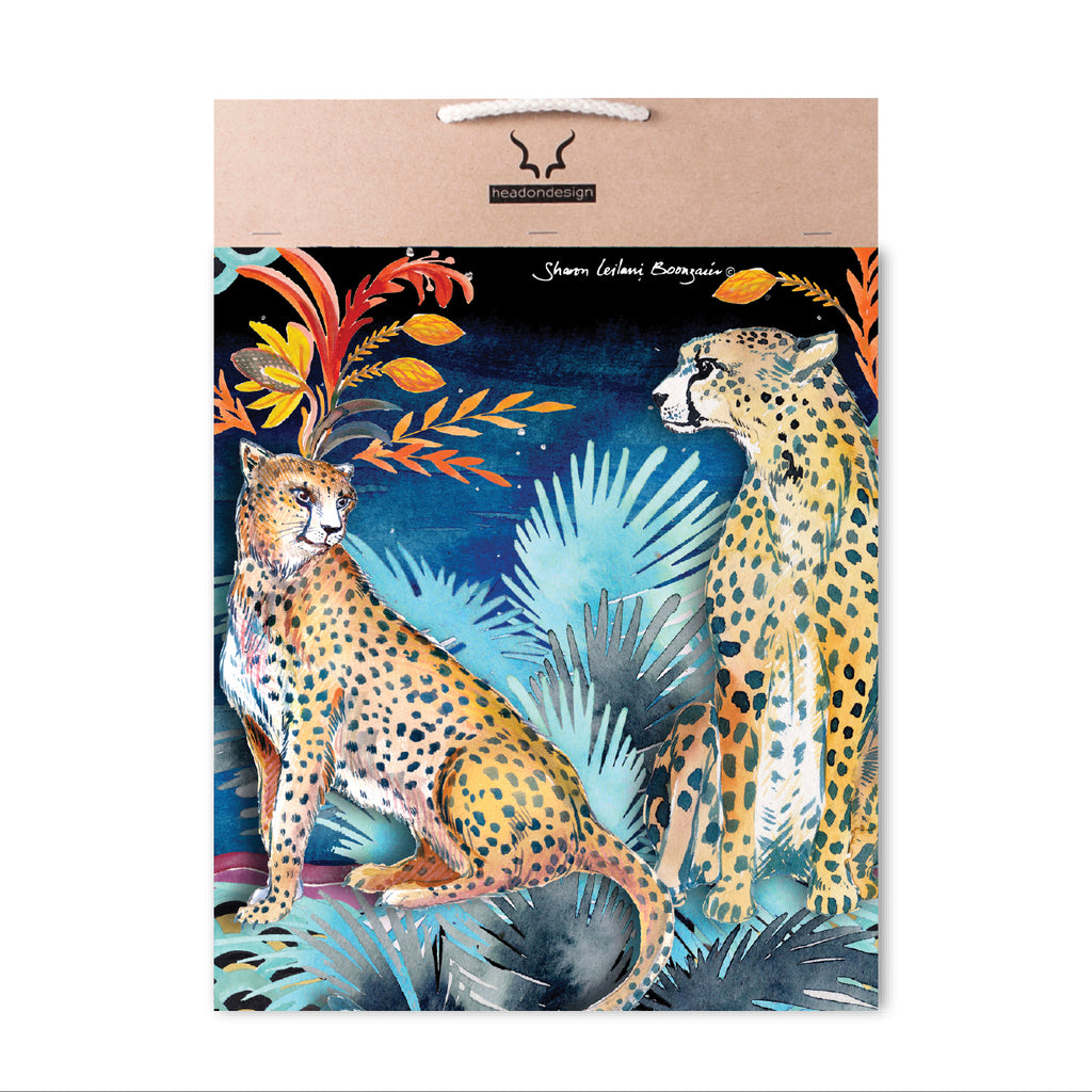 Cheetah Sculpture - with Artist Print