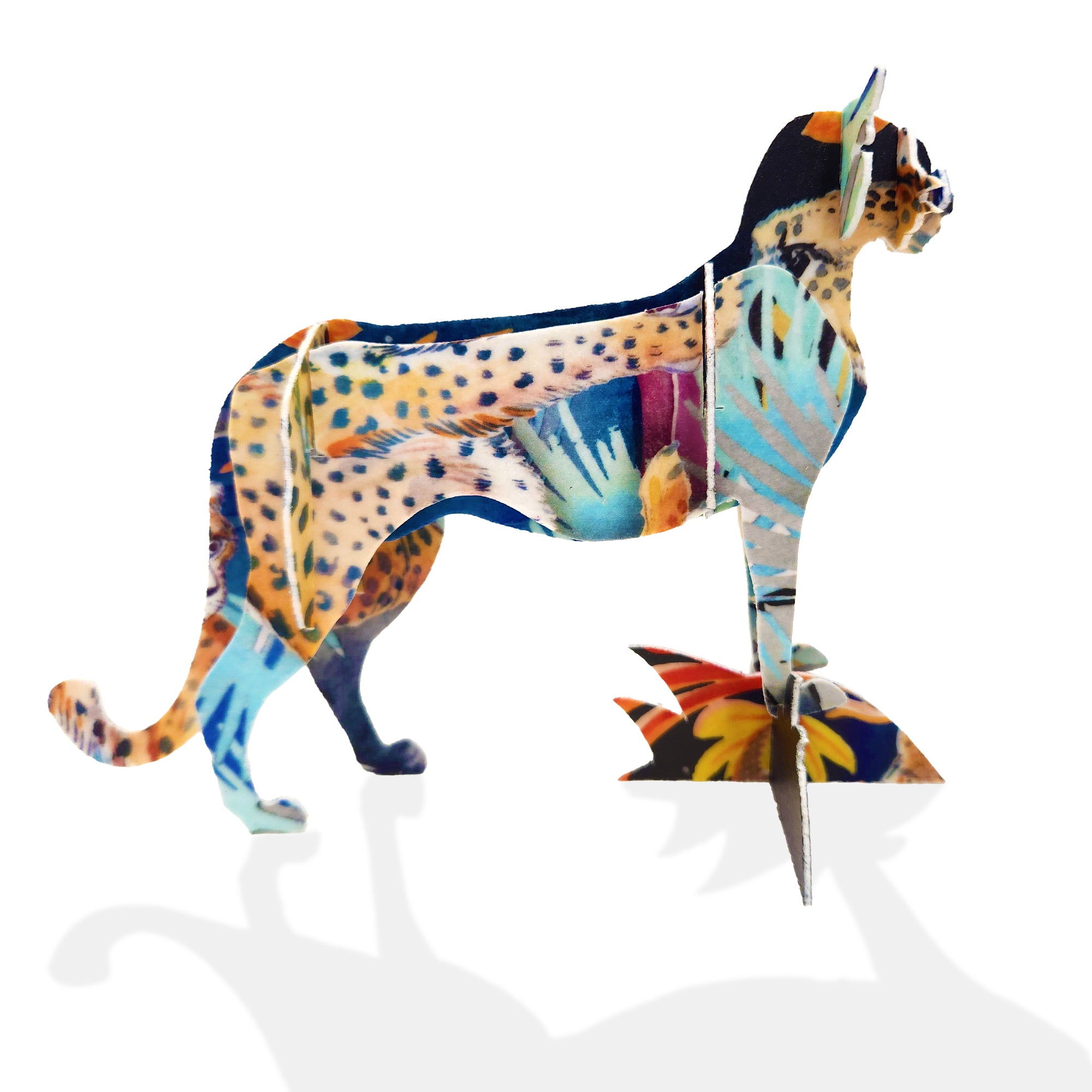 Cheetah Sculpture - with Artist Print