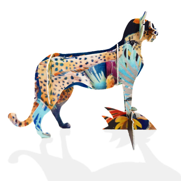 Cheetah Sculpture - with Artist Print