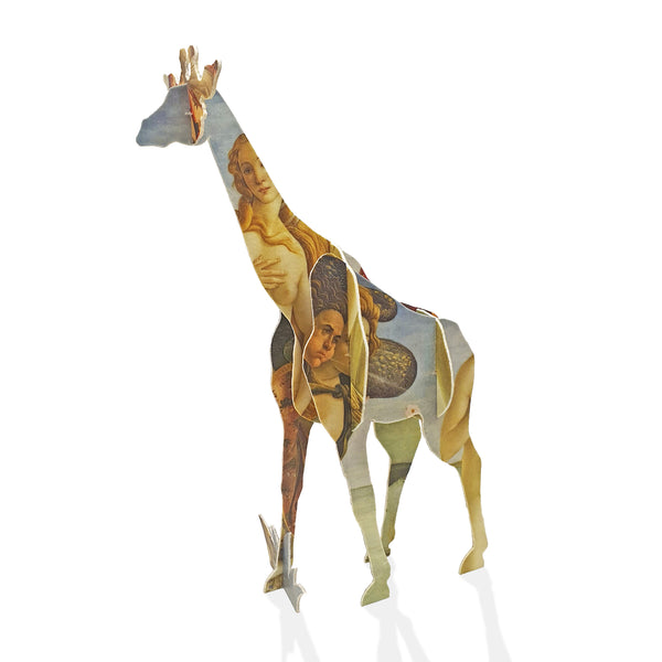 Giraffe Sculpture - with Botticelli Art Print