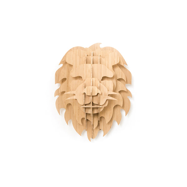 Lion Head in Bamboo, Head On Design