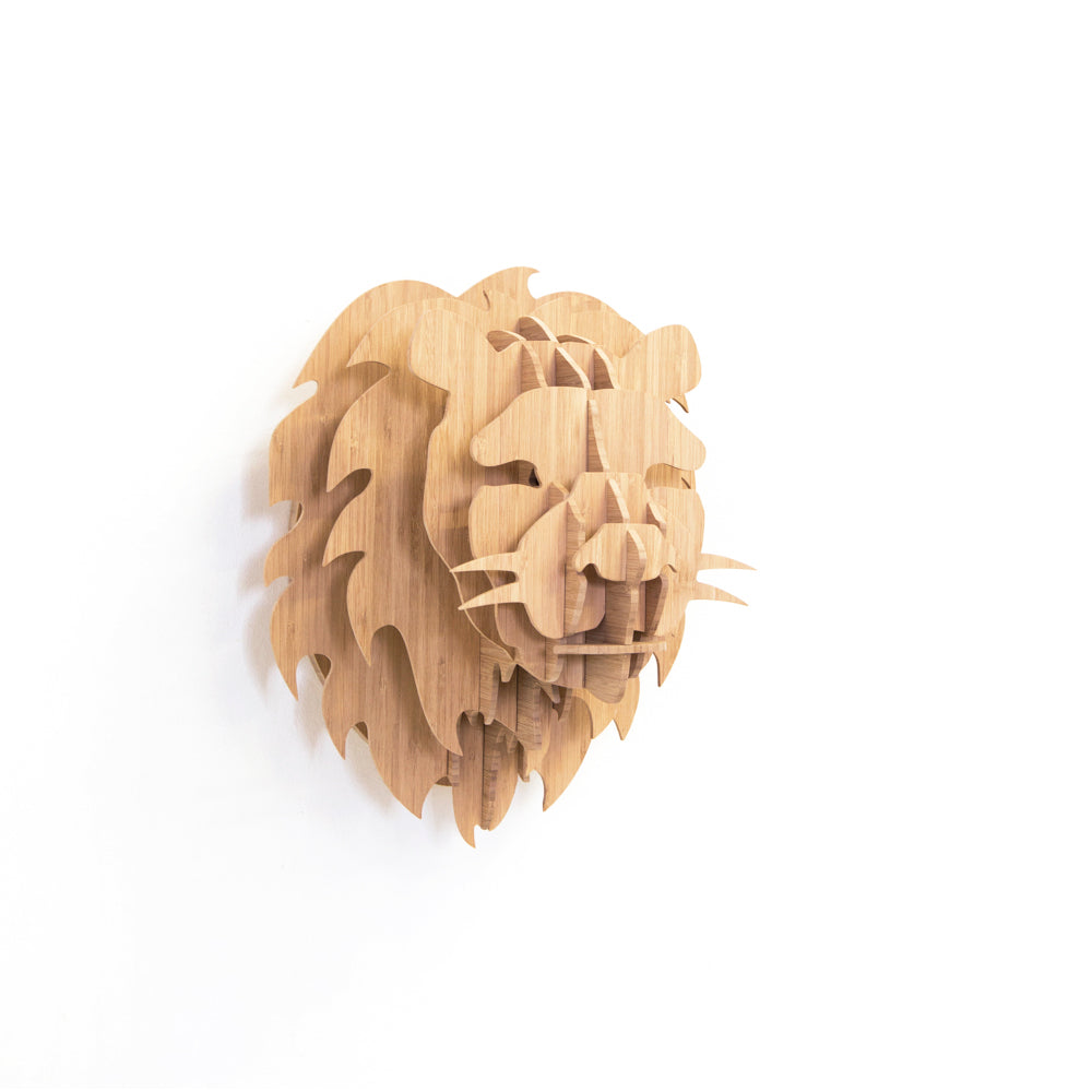 Lion Head in Bamboo, Head On Design