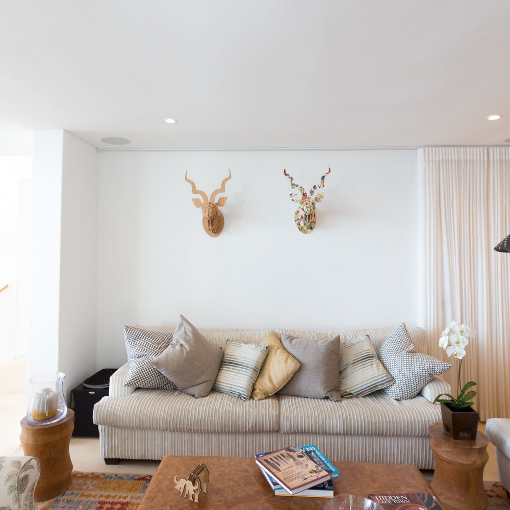 Kudu Head in Bamboo