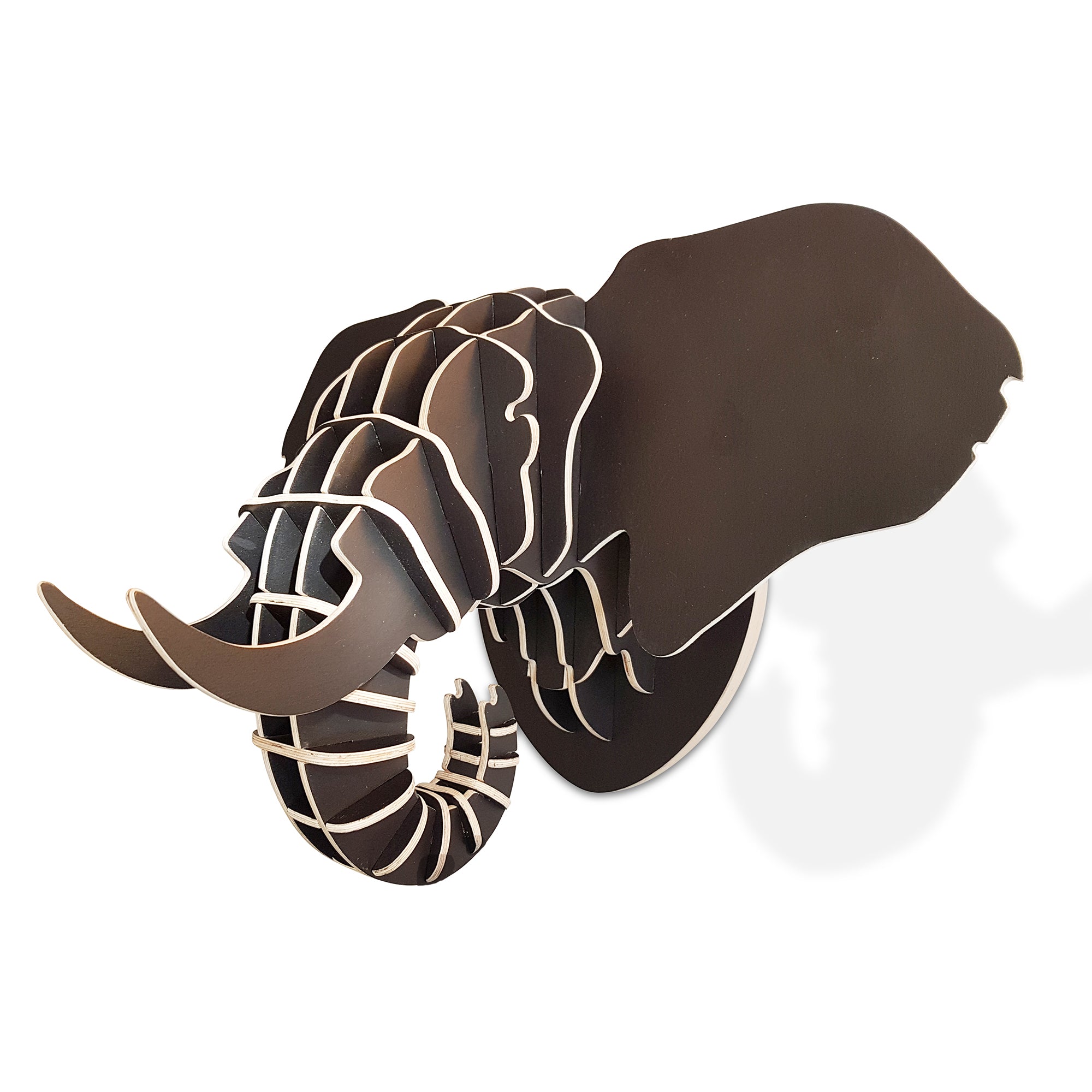 Black Elephant head in Birch ply.