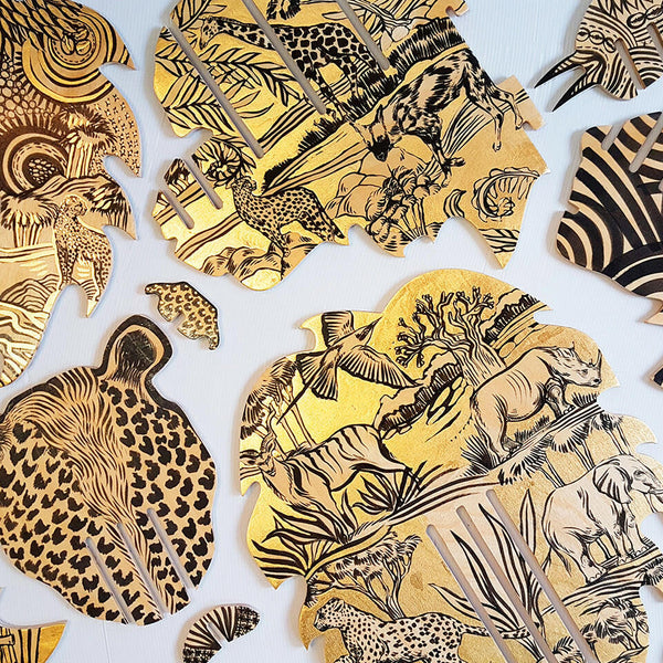Hand Painted 'Safari' Lion Head