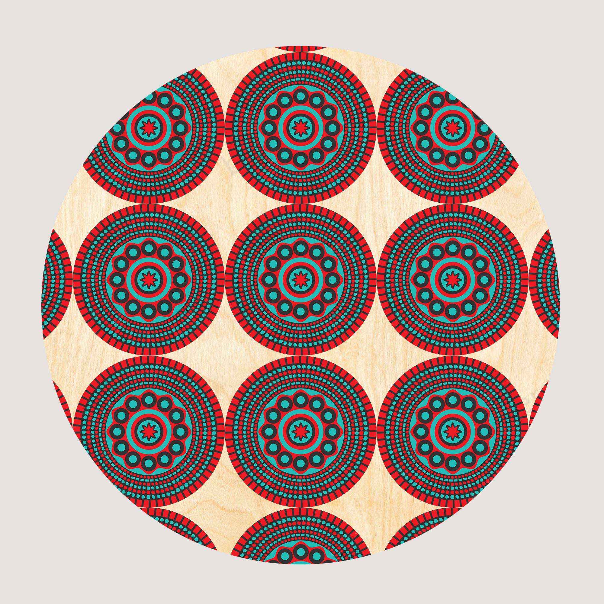 Square Leg Side Table with Shweshwe print
