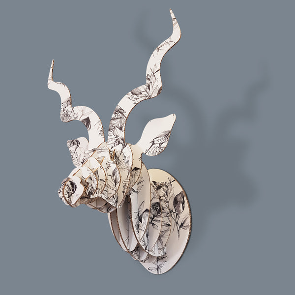 Kudu with Protea print