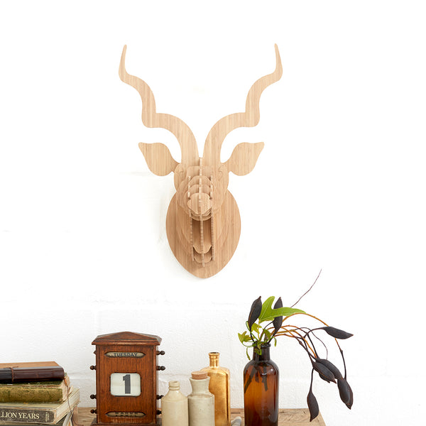 Head On Design Bamboo kudu head